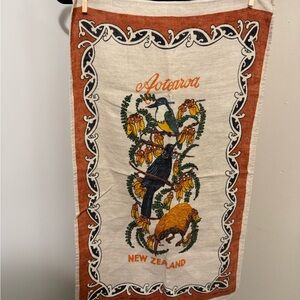 Aotearoa New Zealand Natural Flax linen hand towel‎ decorative piece 17.5”x30.5”